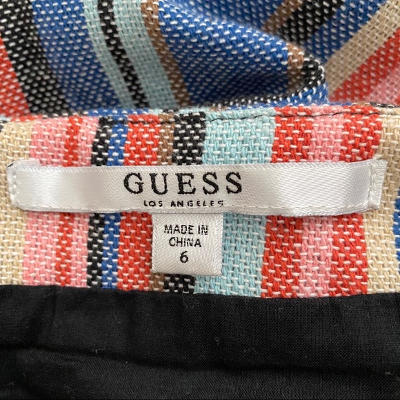 Guess Striped Pattern Mini Skirt - size 6 - Picture 3 of 5
